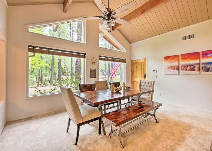 Wooded Yard, Gas Grill: Lush Pinetop Retreat