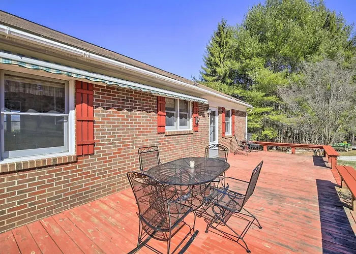 Quaint Creekside Home W/ Spacious Deck & Yard