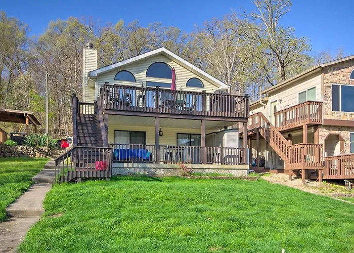 Boat Slip, Fire Pit: Lakefront Sunrise Beach Home!