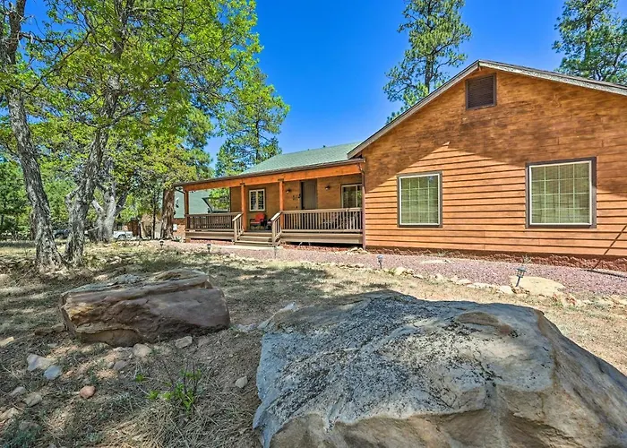 Bring A Pet: Happy Jack Cabin W/ Fire Pit!