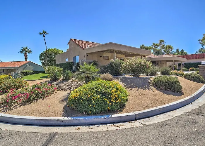 Golf Course View & Pool Access: Palm Desert Home
