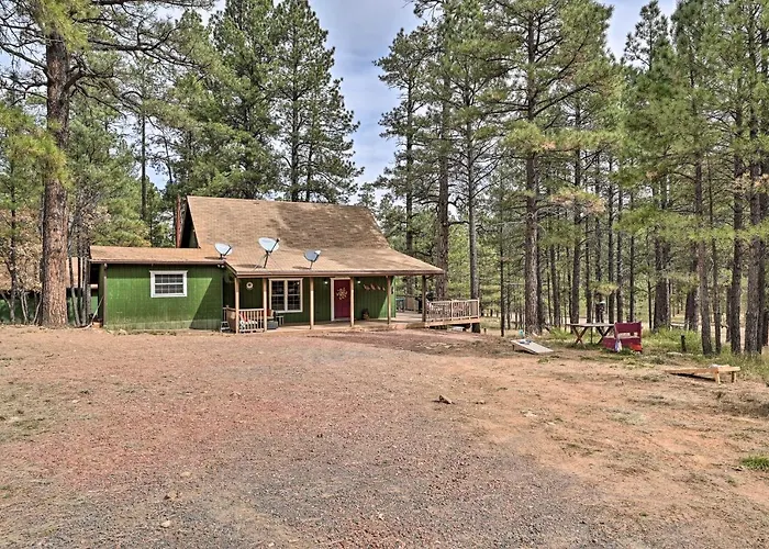 Deck + Grill: Secluded Happy Jack Cabin