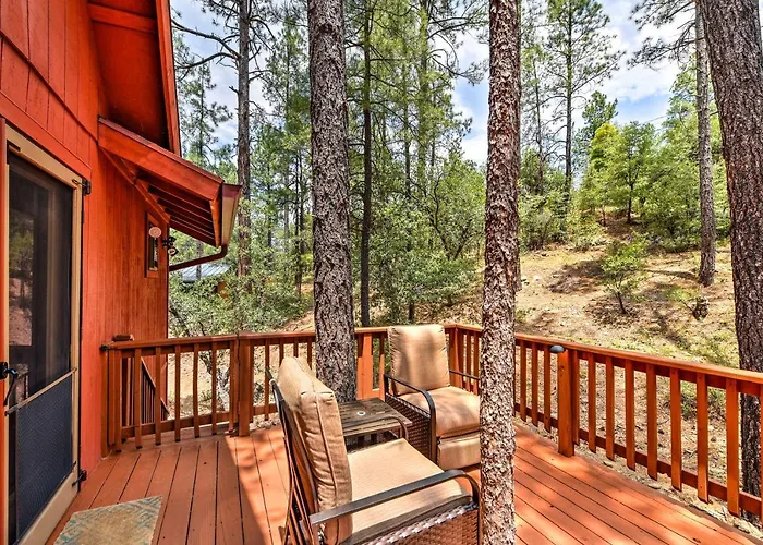 Relax Fireside! Peaceful Forest Haven In Prescott