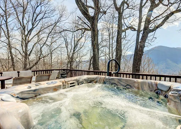 Hot Tub, Decks & More! Serene Maggie Valley Home