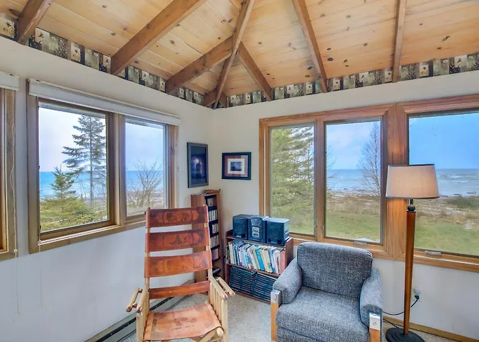 Serene Lakefront Baileys Harbor Home W/ Deck!