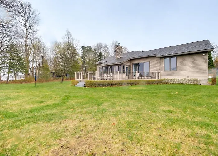 Cadillac Vacation Rental W/ Dock On Lake Mitchell!