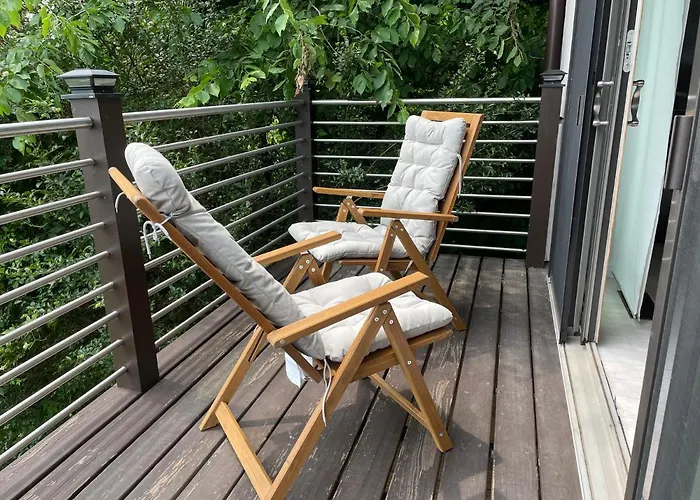 One Bedroom With Modern Kitchen, Balcony With Water View