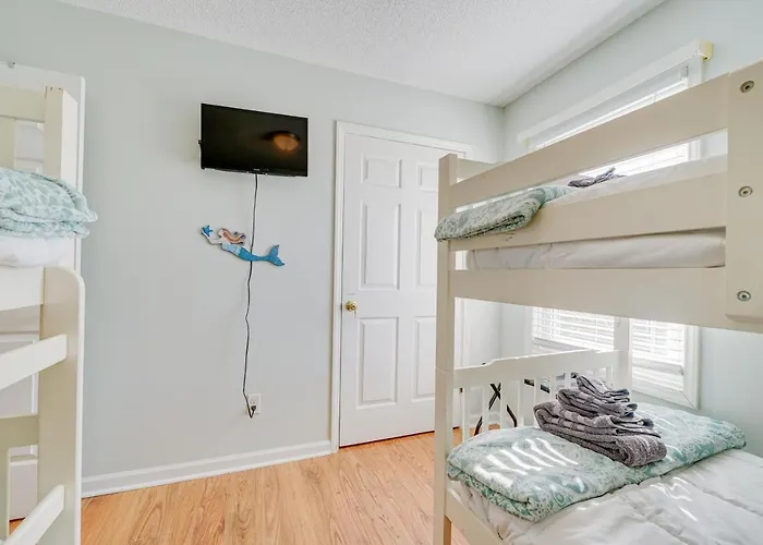 Steps To Ocean: Water-View Carolina Beach Unit!