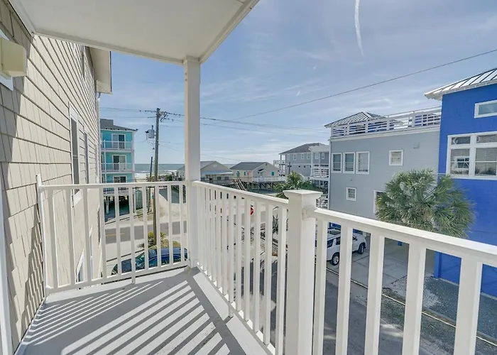 Steps To Ocean: Water-View Carolina Beach Unit!
