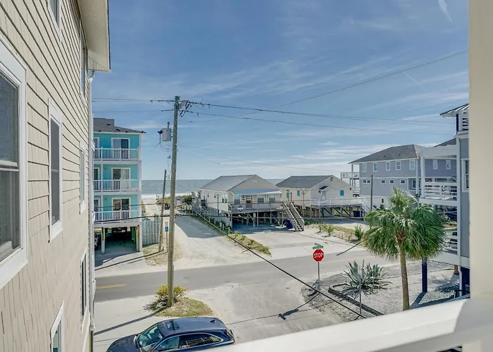 Steps To Ocean: Water-View Carolina Beach Unit!