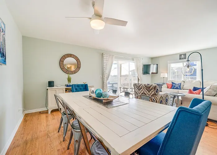 Steps To Ocean: Water-View Carolina Beach Unit!