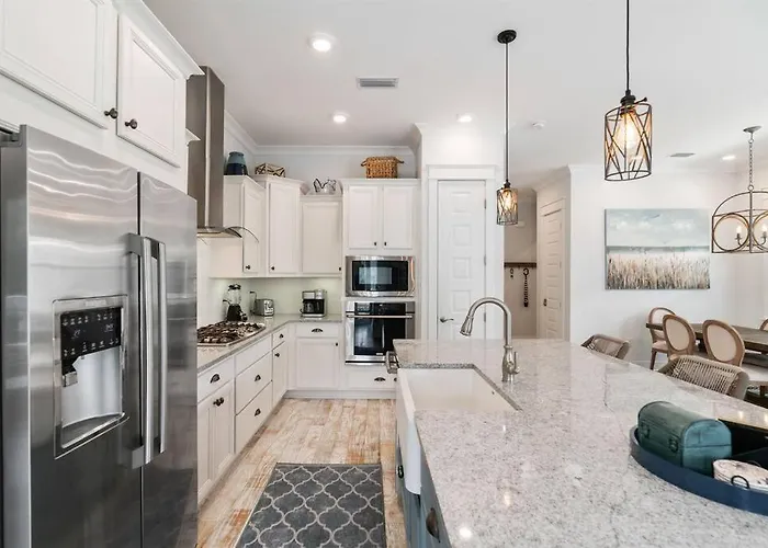 30A Top Rated! Heated Resort Pool+Golf Cart+Bikes+Bunks+Beach Gear