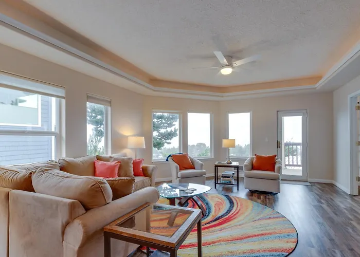 Oceanside Beach Home W/ 180-Degree Views!