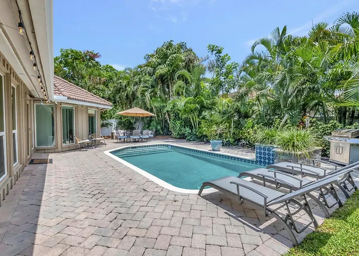 Idyllic Boca Pool Home Study Fau Mizner