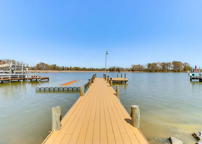 White Sail On The Potomac - Coastal Modern