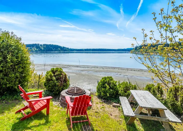 Shelton Waterfront Hot Tub Fire Pit Beach Garden