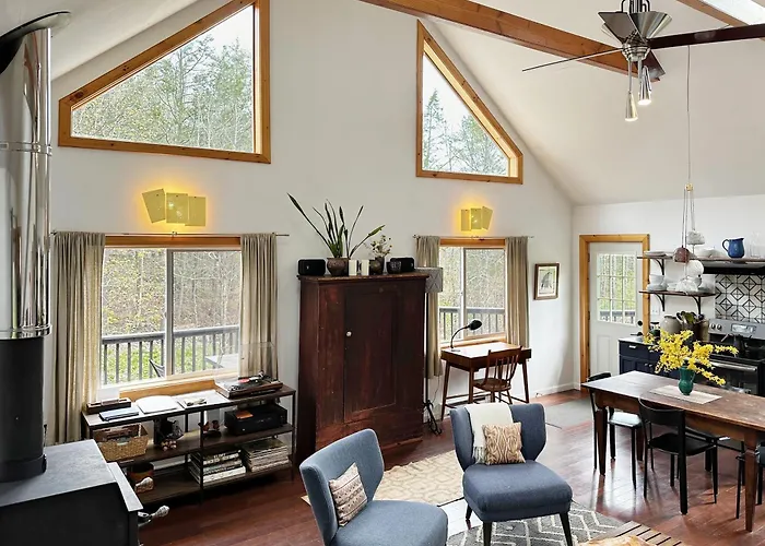 Serene Retreat On A Stream