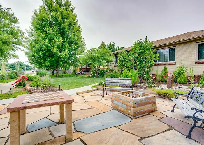 Shared Patio & Fire Pit: Denver Apartment