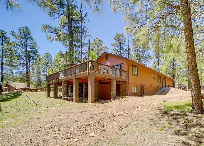 Fire Pit + Trail Access: Spacious Happy Jack Cabin