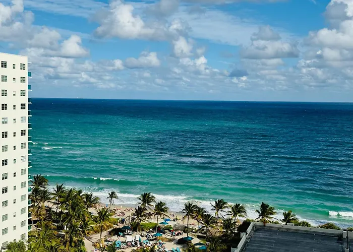 Miami Hallandale Condo, Partial Ocean View Direct Beach And Pool Access Miami Hollywood Beach