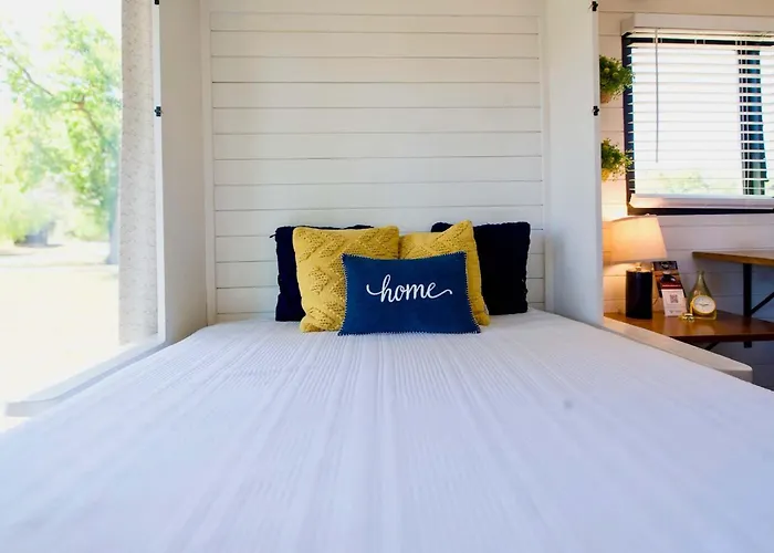 Elegant Container Tiny House Yellow & Blue