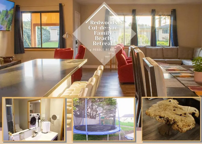 Redwood Cul De Sac Beach Retreat Jumping Mat Firepit Gazebo Grill Air Conditioning Bikes 4 Tvs