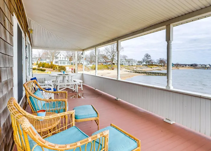 Dreamy Waterfront Westbrook Home On Private Beach