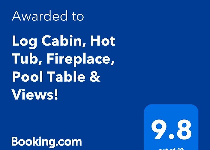Log Cabin, Hot Tub, Fireplace, Pool Table & Views!
