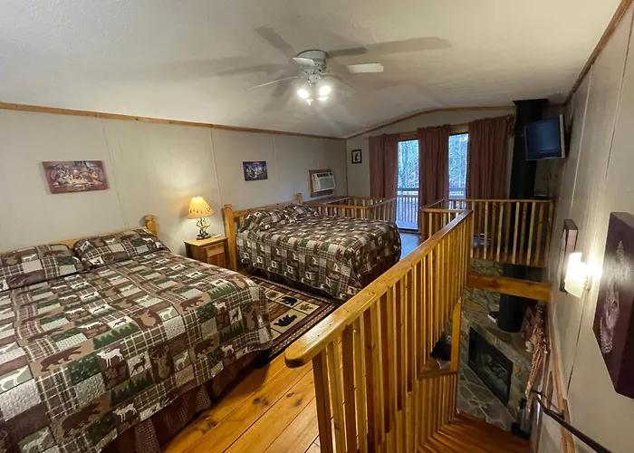 Amazing Cabin Fireplace And Stream #11