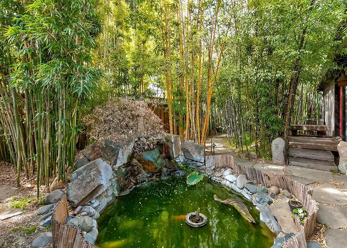 Santana Row Garden Retreat Private Executive Residence With Koi Pond And Waterfall Walk To Santana Row Valley Fair Dining And Shopping Private Entrance
