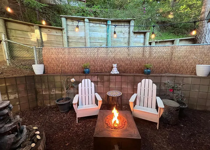 Arcata Forest Retreat Peaceful Redwood Suite 5 Min To Downtown Arcata W Private Patio Fountain & Fire Pit