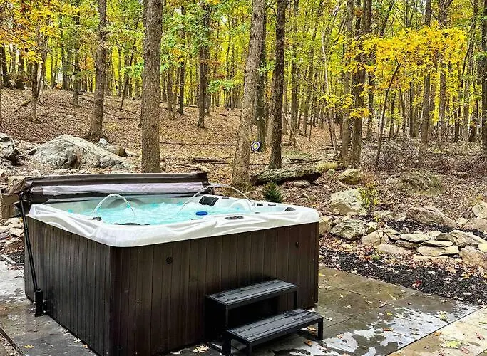 Mahogany Sun Hot Tub Theater Room Fire Pit