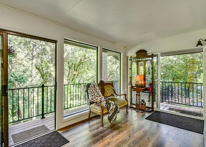 Riverfront Woodland Cabin: Wooded & Forested Views