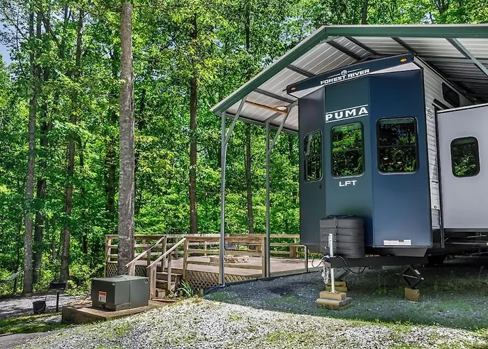 Happy Glamper Rv At Haven Of Hope Near Little River Canyon National Preserve