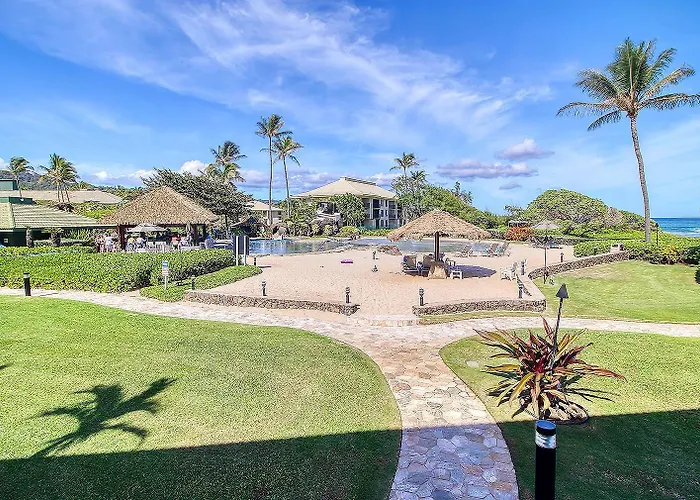 Pool Garden View Lanai, Beachfront 4-Star Resort, King Bed, Lanai, Ac, Pool, Restaurant, Gym, Spa