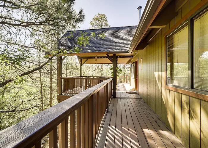 Deck & Scenic Views: Munds Park A-Frame Cabin