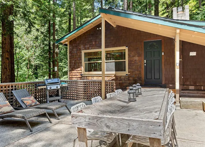 Redwood Cabin With Hot Tub Canyon View And Dogs Ok