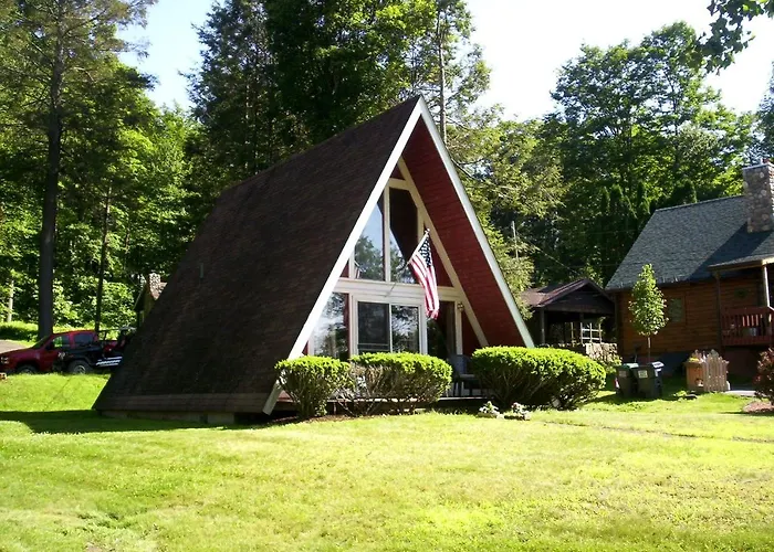 Tranquil Lakeside A-Frame Cabin Rental In Harveys Lake, Pennsylvania