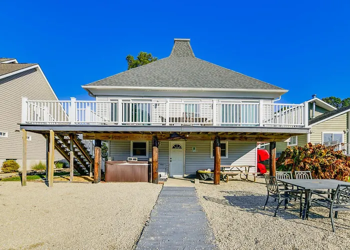 Furnished Deck! Waterfront Ocean Pines Home