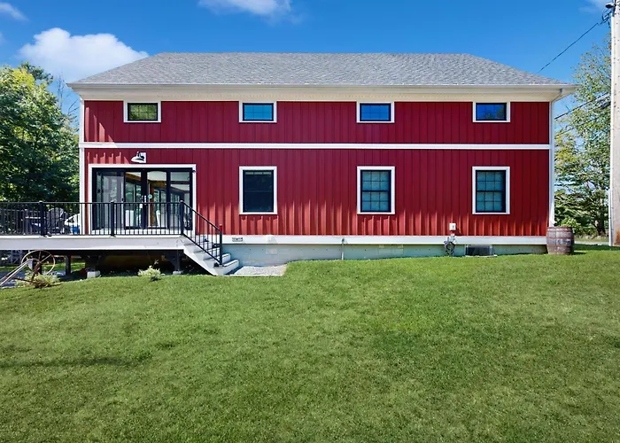 Red Barn & Blueberries