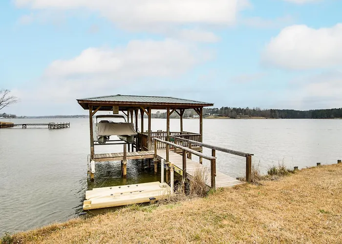 Private Dock + Porch: Serene Lake Greenwood Escape