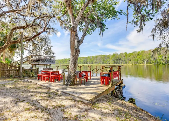 Dock & Fire Pit: Scenic Studio On Suwannee River!