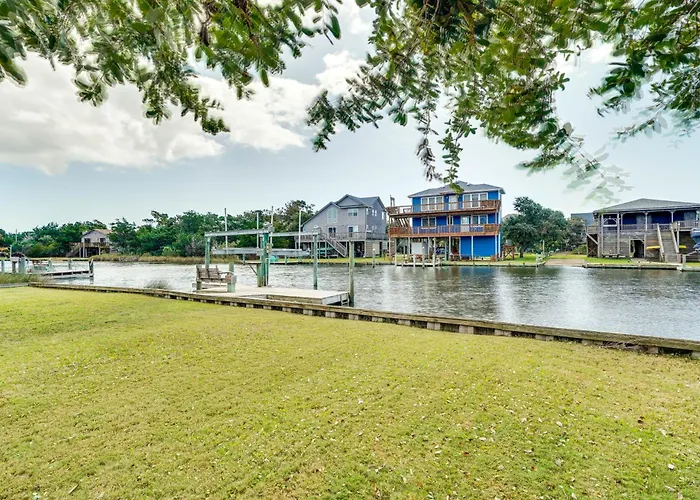 Frisco Coastal Paradise W/ Boat Dock & Water Views