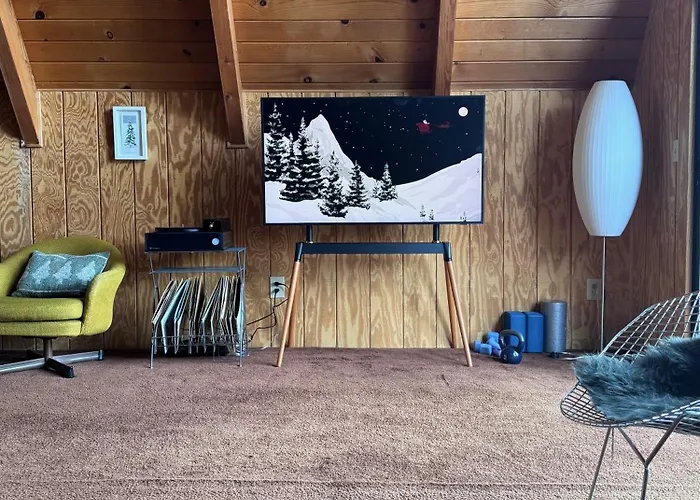A-Frame With Carousel Fireplace