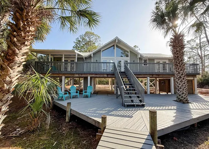 Canal Front Pet Friendly Boat Dock St George Island-Beach Access