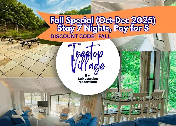 Treetop Village-2Bed3Bathpoolsdocks6-8Pp