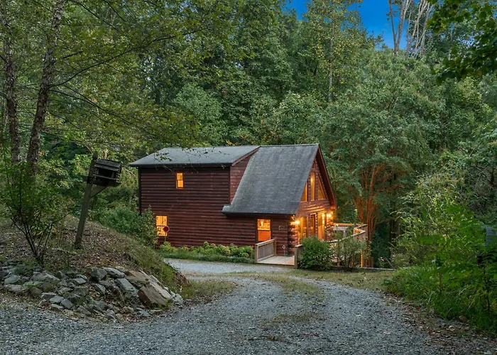 Grants Mountain Log Cabin Hot Tub Outdoor Fireplace 45 Minutes To Asheville