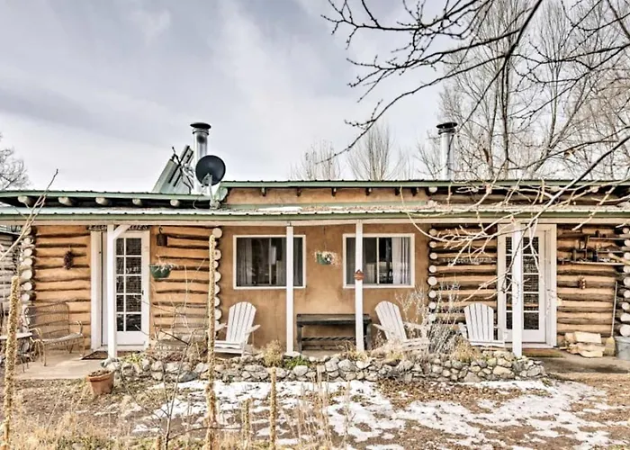 Charming Log Cabin Rental On Eco-Farm Near Taos Ski Valley