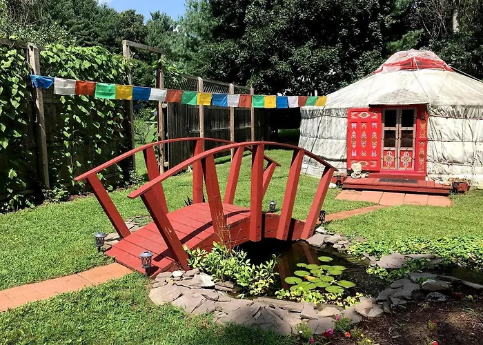 Authentic Mongolian Yurt For A Serene Healing Retreat In Saratoga Springs, New York