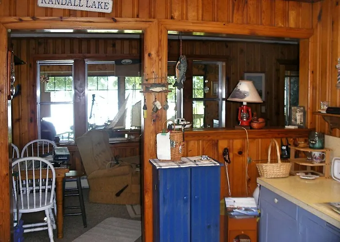 Rustic Lakefront Cottage Rental For Four On Randall Lake, Michigan